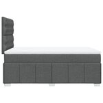 vidaXL Sommier à lattes de lit avec matelas Gris foncé 120x200cm Tissu