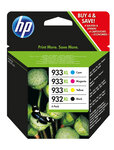 Pack 4 cartouches d'encre hp 932/933 xl (noir  cyan  magenta  jaune)