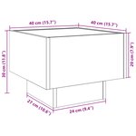 vidaXL Armoire de rangement chêne artisanal 40 x 40 x 30 cm