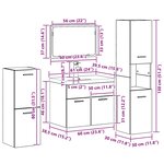 vidaXL Ensemble de meubles de salle de bain 5 pièces Bois ancien Bois d'ingénierie