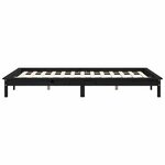 vidaXL Cadre de lit sans matelas noir 120x200 cm bois massif
