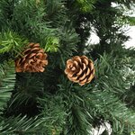 vidaXL Arbre de Noël artificiel pré-éclairé pommes de pin vert 150 cm