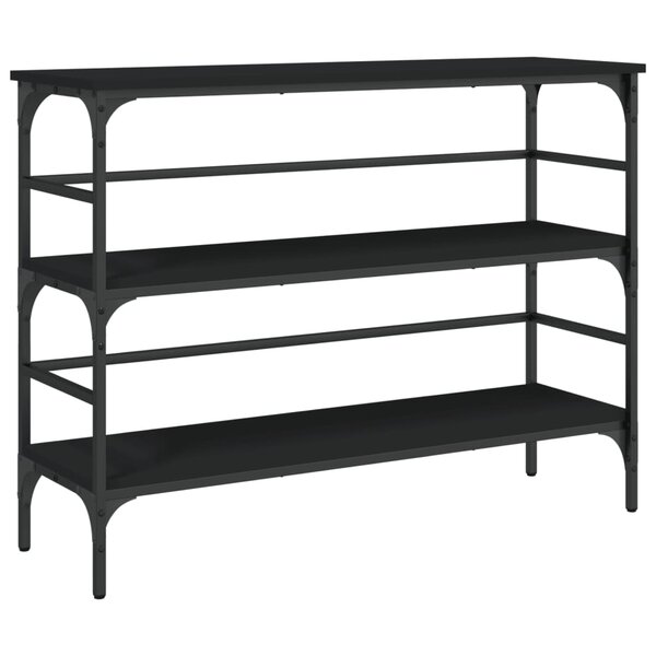 vidaXL Table console noir 100x32x75 cm bois d'ingénierie