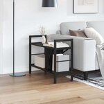 vidaXL Étagère Chêne noir 75 x 30 x 58 5 cm Bois d'ingénierie