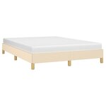 vidaXL Cadre de lit sans matelas crème 140x190 cm tissu