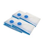 Pack and Move - Lot 4 Housses Rangement Sous Vide - Taille S 50 x 70 cm - Sac de Compression - Vêtements  Pull Hiver - Petit Format - Fermeture Zip