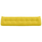 vidaXL Coussin de Dos Jaune clair 200 x 24 x 50 cm tissu