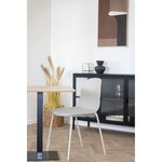 2 chaises gris clair avec assise en coussin