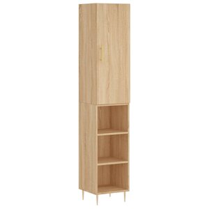 vidaXL Buffet haut Chêne sonoma 34 5x34x180 cm Bois d'ingénierie