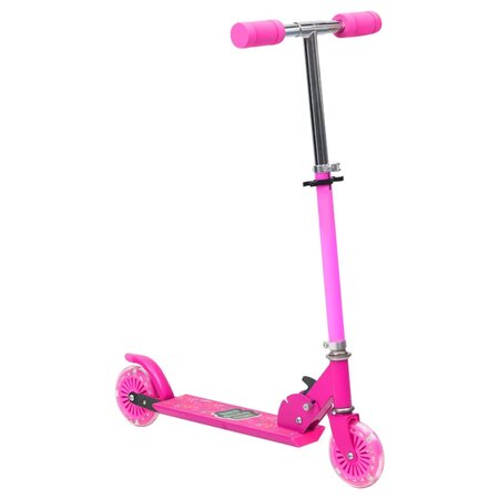 vidaXL Scooter 2 roues d'enfants et guidon réglable en aluminium Rose