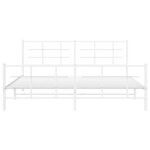 vidaXL Cadre de lit métal avec tête de lit/pied de lit blanc 183x213cm
