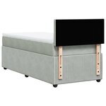 vidaXL Sommier à lattes de lit et matelas Gris clair 80x200 cm Velours