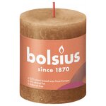 Bolsius Bougies pilier rustiques Shine 4 Pièces 80x68 mm Marron épice