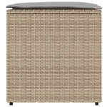 vidaXL Boîte à coussins avec stockage Beige 50 x 50 x 50 cm polyrotin