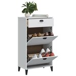 vidaXL Armoire à chaussures VIKEN blanc bois d'ingénierie
