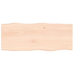 vidaXL Dessus de table bois massif non traité bordure assortie
