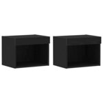 vidaXL Centre de divertissement 8 Pièces Chêne noir 40 x 28.5 x 40 cm