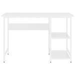 vidaXL Bureau d'ordinateur Blanc 105x50x72 cm MDF et métal