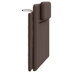 vidaXL Coussin de tête de lit Viana marron 100 cm similicuir
