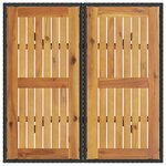 vidaXL Table de jardin et dessus en bois d'acacia noir résine tressée