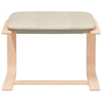 vidaXL Chaise de relaxation avec repose-pied Crème Tissu