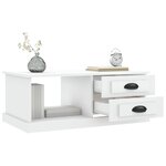vidaXL Table basse blanc 90x50x35 cm bois d'ingénierie