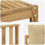 vidaXL Ensemble de canapés d'extérieur 6 pc Blanc et Beige