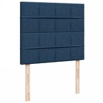 vidaXL Sommier à lattes de lit avec matelas bleu 120x190 cm tissu