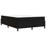 vidaXL Cadre de lit avec matelas Noir et Blanc 140 x 200 cm Velours