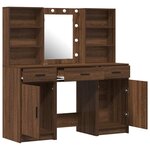 vidaXL Ensemble de Coiffeuse 3 Pièces Bois ancien 50 x 41 x 135 cm