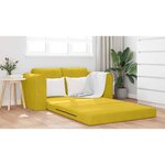 vidaXL Canapé-Lit Jaune 148 x 71 x 83 cm Velours