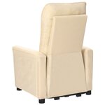 vidaXL Fauteuil Crème Tissu