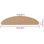 vidaXL Tapis d'escalier auto-adhésifs 30 Pièces beige 56x17x3 cm