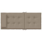 vidaXL Coussins de chaise à dossier haut lot de 6 taupe tissu oxford