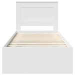 vidaXL Cadre de lit avec tête de lit Blanc 90 x 200 cm Pin massif