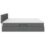 vidaXL Lit avec rangement et matelas Gris foncé 200 x 200 cm