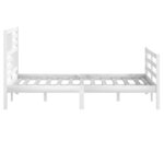 vidaXL Cadre de lit Blanc Bois massif 120x200 cm