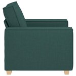 vidaXL Canapé Fauteuil Vert Foncé 60 cm Tissu