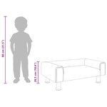 vidaXL Canapé pour enfants crème 70x45x26 5 cm velours