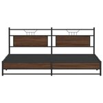 vidaXL Cadre de lit en métal sans matelas chêne marron 193x201 cm