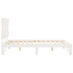 vidaXL Cadre de lit sans matelas blanc 120x200 cm bois de pin massif