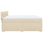 vidaXL Sommier à lattes de lit avec matelas Crème 200x200 cm Tissu