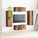 vidaXL Ensemble meuble TV 4 Pièces Bois ancien Bois d'ingénierie