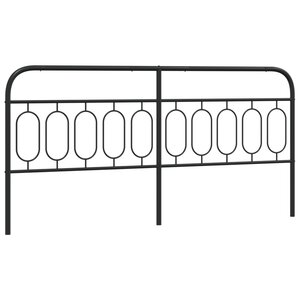 vidaXL Tête de lit de remplacement métal noir 200 cm