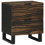 vidaXL Cabinet de chevet Noyer 40 x 33 x 46 cm Bois d'acacia massif