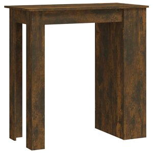 vidaXL Table de bar et étagère de rangement Chêne fumé 102x50x103 5 cm