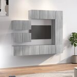 vidaXL Ensemble de meubles TV 8 Pièces Sonoma gris Bois d'ingénierie