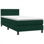 vidaXL Sommier à lattes de lit et matelas vert foncé 80x220 cm velours