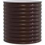 vidaXL Lit surélevé Marron 80 x 80 x 81 cm Acier