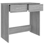vidaXL Bureau sonoma gris 80x40x75 cm bois d'ingénierie